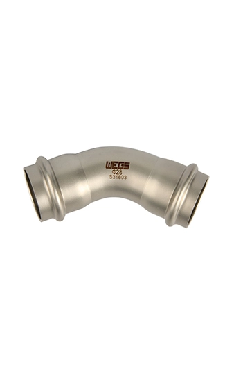 45 Degree Elbow Stainless Steel Double (V Profile) Press Fittings