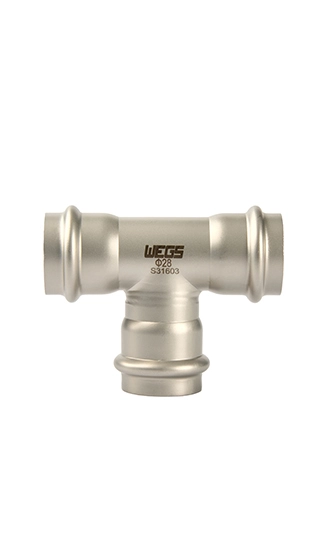 Equal Tee Stainless Steel Double (V Profile) Press Fittings