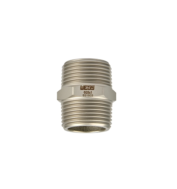 hexagon nipple male thread stainless steel pipe fittings 1